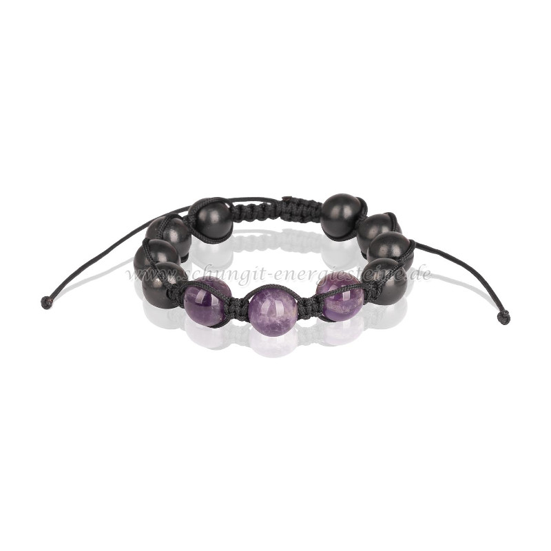 Shamballa-Armband Amethyst 17 cm