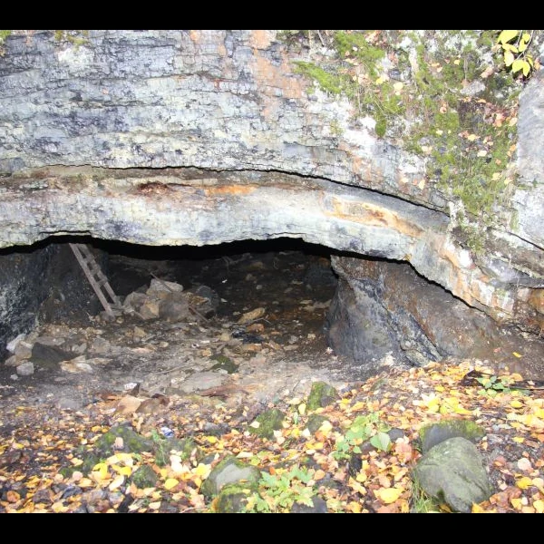 Fundstelle Grotte Abbauort von Edelschungit